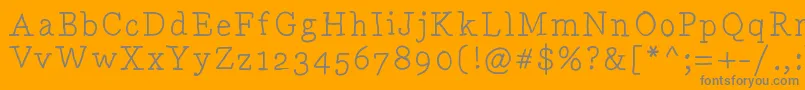 Drunkenserif Font – Gray Fonts on Orange Background