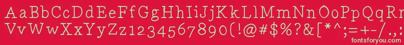 Drunkenserif Font – Green Fonts on Red Background