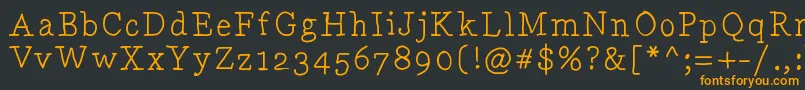 フォントDrunkenserif – 黒い背景にオレンジの文字