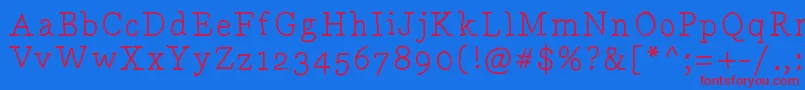 Drunkenserif Font – Red Fonts on Blue Background