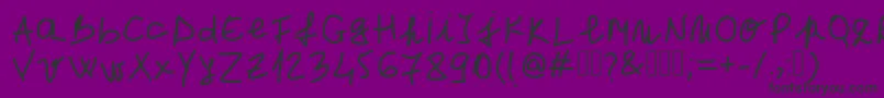 CristinaByFontocean.Com Font – Black Fonts on Purple Background