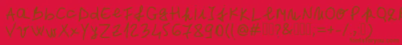 CristinaByFontocean.Com-Schriftart – Braune Schriften auf rotem Hintergrund