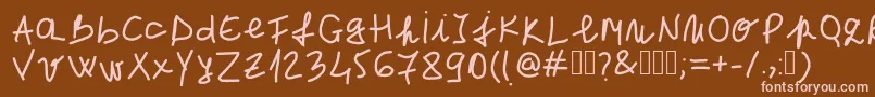 CristinaByFontocean.Com-Schriftart – Rosa Schriften auf braunem Hintergrund