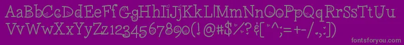 Шрифт Lovenesstwo – серые шрифты на фиолетовом фоне