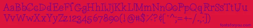 Lovenesstwo Font – Purple Fonts on Red Background