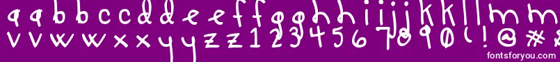 フォントLucyLuToo – 紫の背景に白い文字