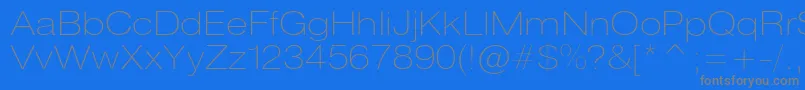 Heliosextthinc Font – Gray Fonts on Blue Background