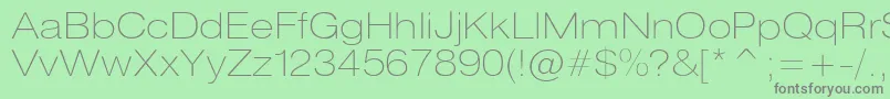 Heliosextthinc Font – Gray Fonts on Green Background