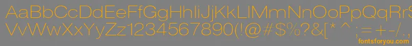 Heliosextthinc Font – Orange Fonts on Gray Background