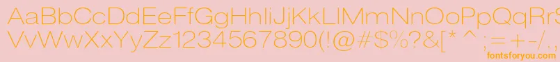 Heliosextthinc Font – Orange Fonts on Pink Background