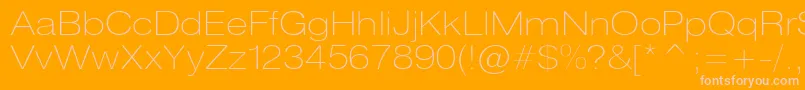 Heliosextthinc Font – Pink Fonts on Orange Background