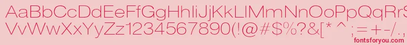 Heliosextthinc Font – Red Fonts on Pink Background