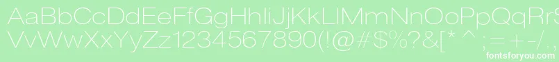 Heliosextthinc Font – White Fonts on Green Background