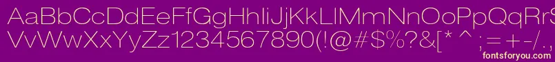 Heliosextthinc Font – Yellow Fonts on Purple Background