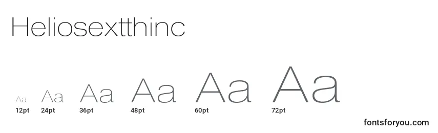 Heliosextthinc Font Sizes