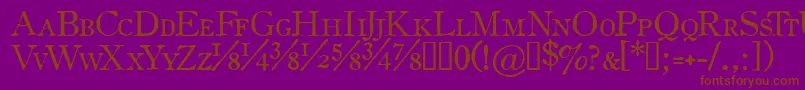 OldstyleSmallCapsHplhs Font – Brown Fonts on Purple Background