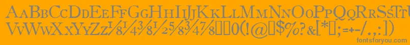 OldstyleSmallCapsHplhs Font – Gray Fonts on Orange Background