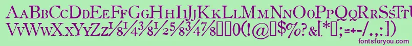 OldstyleSmallCapsHplhs Font – Purple Fonts on Green Background