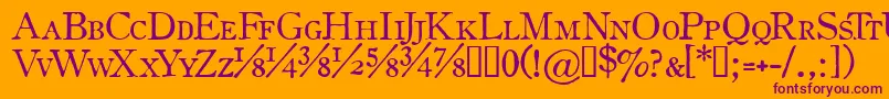 OldstyleSmallCapsHplhs Font – Purple Fonts on Orange Background