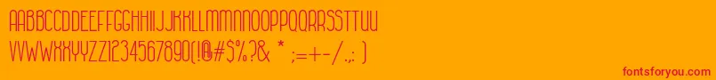ColonialHavana Font – Red Fonts on Orange Background
