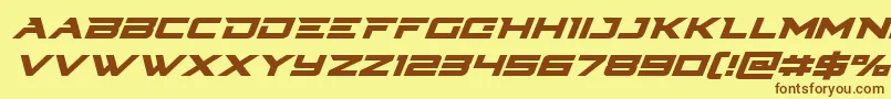 Cyberdynesuperital Font – Brown Fonts on Yellow Background
