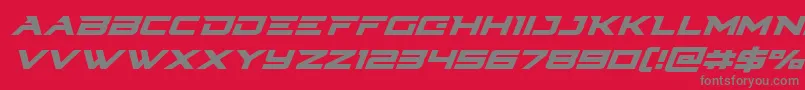 Cyberdynesuperital Font – Gray Fonts on Red Background