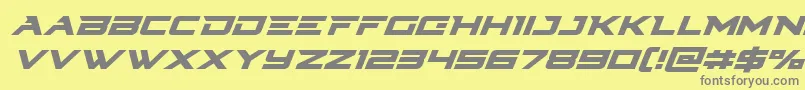 Cyberdynesuperital Font – Gray Fonts on Yellow Background