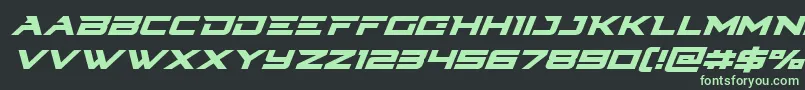 Cyberdynesuperital Font – Green Fonts on Black Background