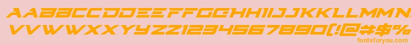 Cyberdynesuperital Font – Orange Fonts on Pink Background