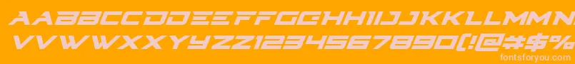 Cyberdynesuperital Font – Pink Fonts on Orange Background