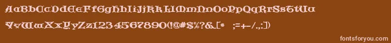 Шрифт JfCotswoldLetters – розовые шрифты на коричневом фоне