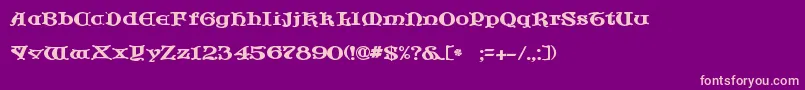JfCotswoldLetters Font – Pink Fonts on Purple Background