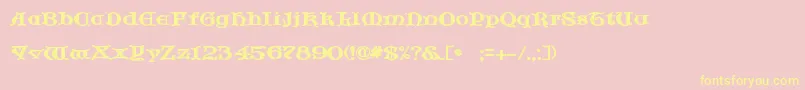 JfCotswoldLetters Font – Yellow Fonts on Pink Background