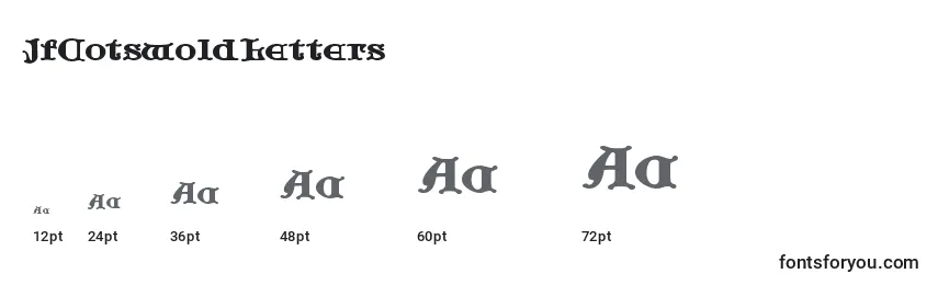 JfCotswoldLetters Font Sizes