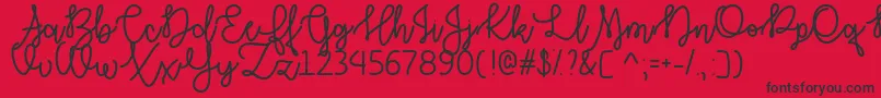 AutumnMoonOtf Font – Black Fonts on Red Background