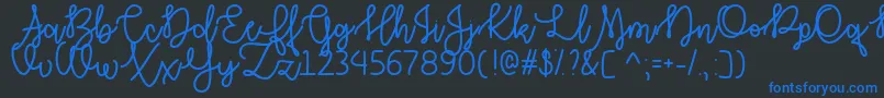 AutumnMoonOtf Font – Blue Fonts on Black Background