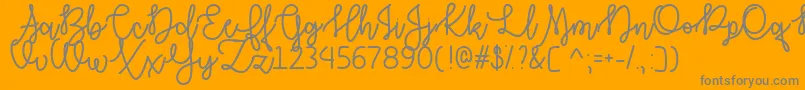 AutumnMoonOtf Font – Gray Fonts on Orange Background