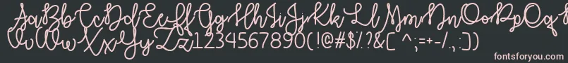 AutumnMoonOtf Font – Pink Fonts on Black Background