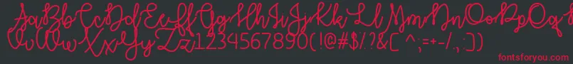 AutumnMoonOtf Font – Red Fonts on Black Background