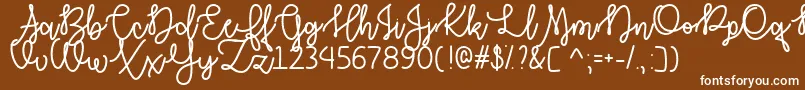 AutumnMoonOtf Font – White Fonts on Brown Background