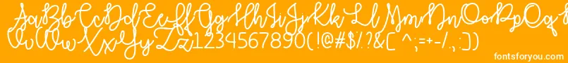 AutumnMoonOtf Font – White Fonts on Orange Background