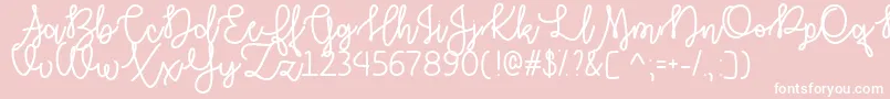 AutumnMoonOtf Font – White Fonts on Pink Background