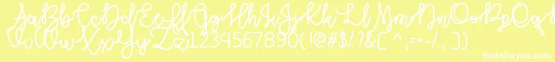 AutumnMoonOtf Font – White Fonts on Yellow Background