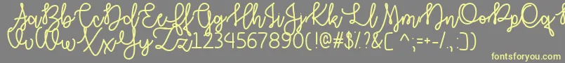 AutumnMoonOtf Font – Yellow Fonts on Gray Background