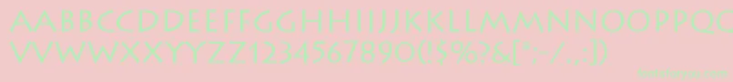 LithosRegular Font – Green Fonts on Pink Background