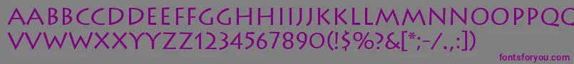 LithosRegular Font – Purple Fonts on Gray Background