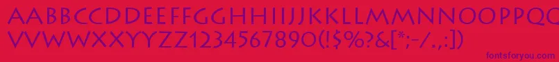 LithosRegular Font – Purple Fonts on Red Background