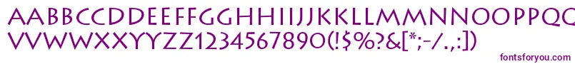 LithosRegular-fontti – violetit fontit valkoisella taustalla