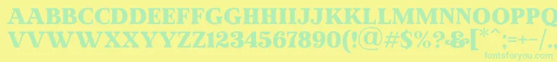 En savoir plus sur la police MadeWinterSolidPersonalUse Police MadeWinterSolidPersonalUse – polices vertes sur fond jaune