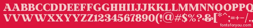 MadeWinterSolidPersonalUse Font – Pink Fonts on Red Background